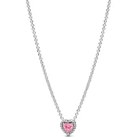 Pandora Collier Pendentif Argenté Rose pour Femmes de Pandora - Modèle 398425C02-45