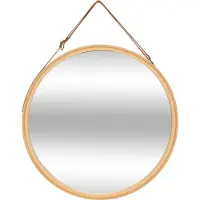 5five Simply Smart Miroir mural rond en cuir Bam D38 - 5 five simply smart