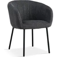 Meublorama Chaise SEVILLE Tissu Gris foncé, dimension H79 x L57 x P62, idéal pour votre cuisine ou salle à manger