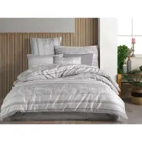 Brotex® Lin coton français 200x200,70x90 Lionela gris