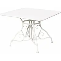 Casa Padrino Table de jardin Art nouveau , blanche, 100 x H. 70 cm - Mobilier de jardin rétro