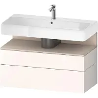 Duravit Collection One Meuble sous-lavabo, 1 tiroir et 1 tiroir, 990x470x590mm, en niche Taupe Supermatt, QA4395083220000