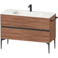 Duravit Sivida Meuble sous-lavabo, 2 tiroirs, poignée encastrée noir diamant mat, 1210x477x592mm, pour Sivida, SV46530BD790000