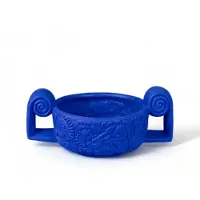 Seletti Bol de décoration de centre de table en terre cuite Magna Grecia bleu