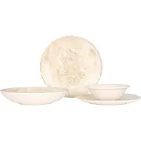 Bonna Set de vaisselle (Large) - Nacrous - 24 pièces - 6 personnes - Porcelaine