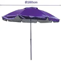 Marbueno Summer Parasol d'été Marbueno, 10470mo, 140 cm, pour la plage, couleur violette. Couleur : violet. Taille unique