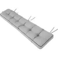 Hobbygarden Coussin pour banc de jardin "Etna" 180×40 cm - 8 cm d'épaisseur, tissu Oxford, hydrofuge, avec bandes de fixation |