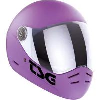 TSG Casque Pass 2.0 Solid - (+Bonus Visière) - Satin Royal Liac - Taille S -