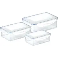 Tescoma Boîte FRESHBOX 3 pièces, 0,2 - 0,5 - 1,0 l, rectangulaire