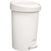 Eda Plastiques EDA Poubelle à pédale Stepy 15 litres PP blanc