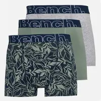 Bench Homme Dekker lot de Trois Caleçons Boxeurs Navy Aop/Sage Green/Grey Marl