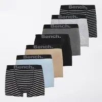 Bench Boxers Homme Tosinev Seven Pack Black Stripes/Skyway/Charcoal Marl/Black Stripes/Stone/Noir/Grey Marl
