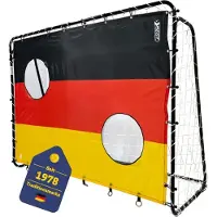 Best Sporting Kit de buts de football 213 x 152 x 76 cm, noir, avec panneau « Allemagne »