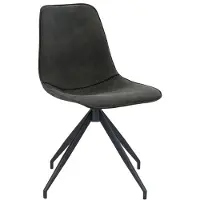 Ebuy24 Monaco chaise de salle à manger pied pivotant gris.