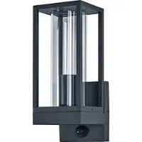 Osram Endura Classic LED Applique Frame, douille E27, capteur PIR, IP44, aluminium gris foncé, verre