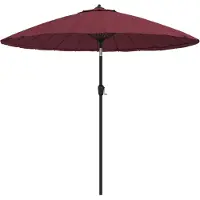 Syfax Parasol d'extérieur avec mât en aluminium 270 cm rouge bordeaux