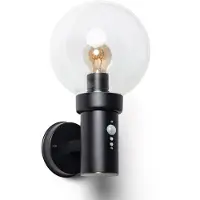 LEDKIA Applique Murale Extérieure Acier Inoxydable Avec Détecteur Pir Optic Noir