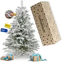 Springos Sapin de Noël Épicéa DeLuxe neige 150 cm