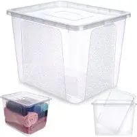 B2X Boîte de rangement avec couvercle - plastique résistant et transparent