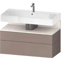 Duravit Collection One Meuble sous-lavabo, 1 tiroir et 1 coulissant, 990x470x590mm, en niche blanc supermatt, QA4395084430010