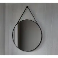 Quality Heating Miroir rond 80 cm avec bandeau tendance cadre noir