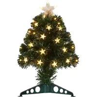 Luca Lighting Mercury Arbre de Noël artificiel avec éclairage Fibre Optic - H45 cm - Vert
