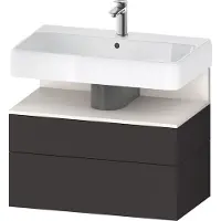Duravit Collection One Meuble sous-lavabo, 1 tiroir et 1 coulissant, 790x470x590mm, en niche blanc supermatt, QA4394084800010