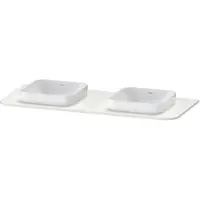 Duravit Happy D.2 Plus Console, 1300x550 mm, 2 découpes, pour meuble sous-lavabo HP4943B, HP032KB3939