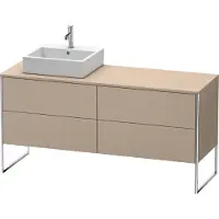 Duravit XSquare Meuble sous-lavabo sur console au sol, 4 tiroirs, vasque à gauche, 1600x778x548mm, XS4924L7575