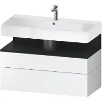 Duravit Collection One Meuble sous-lavabo, 1 tiroir et 1 coulissant, 990x470x590mm, niche chêne noir, QA4395016180000