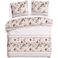Darymex Linge de lit, parure de lit en coton 200 x 220 CotonLove 71490-1 Beige Feuilles