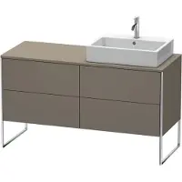 Duravit XSquare Meuble sous-lavabo sur console au sol, 4 tiroirs, vasque à droite, 1400x778x548mm, XS4923R9090