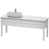 Duravit Luv bâti-support pour lavabo à poser, 1733 x 570 mm, 2 tiroirs, LU9563L3636