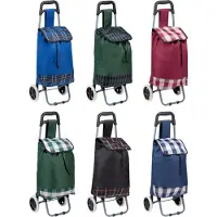 Edco Sac à provisions à roulettes vert avec couvercle léger ED-249769zesv