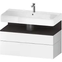 Duravit Collection One Meuble sous-lavabo, 1 tiroir et 1 tiroir, 990x470x590mm, niche graphite super mate, QA4395080180010