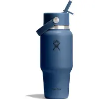 Hydroflask Bouteille de voyage Wide Mouth Flex Straw Cap Harbor Blue, 710 ml