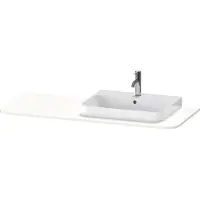 Duravit Happy D.2 Plus Console 1300x550 mm, 1 découpe à droite, pour meuble sous-lavabo HP4942, HP4962, HP4972, HP031KR3636