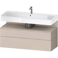 Duravit Collection One Meuble sous-lavabo, 1 tiroir et 1 tiroir, 1190x470x590mm, en niche Taupe Supermatt, QA4396083910010