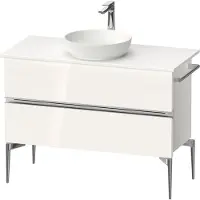 Duravit Sivida Meuble sous-lavabo sur console, 2 tiroirs, poignée profilée chromée, 1045x475x548mm, SV4659010220000