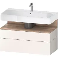 Duravit Collection One Meuble sous-lavabo, 1 tiroir et 1 coulissant, 990x470x590mm, niche chêne mamelonné, QA4395055840000
