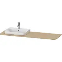 Duravit Console Happy D.2 Plus, 1600x550 mm, 1 découpe à gauche, pour meuble sous-lavabo HP4944, HP4963, HP4973, HP031HL7171