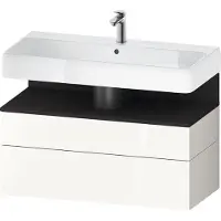 Duravit Collection One Meuble sous-lavabo, 1 tiroir et 1 tiroir, 990x470x590mm, niche graphite super mate, QA4395080220000