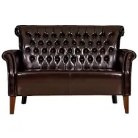 AEA Sofagarnitur 2+1 Sessel Braun Couch 2 Sitzer modern luxuriöse Sessel Leder