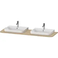 Duravit Console Happy D.2 Plus, 1600x550 mm, 2 découpes, pour meuble sous-lavabo HP4946B, HP4964B, HP4974B, HP032HB7171