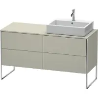Duravit XSquare Meuble sous-lavabo sur console au sol, 4 tiroirs, vasque à droite, 1400x778x548mm, XS4923R6060