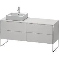 Duravit XSquare Meuble sous-lavabo sur console au sol, 4 tiroirs, vasque à gauche, 1600x778x548mm, XS4924L3939