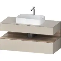 Duravit Collection One Meuble sous-vasque sur console, 1 tiroir, 1 tiroir, découpe au centre, 1200x550x600mm, niche chêne mamelonné, QA4732055830010