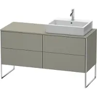 Duravit XSquare Meuble sous-lavabo sur console au sol, 4 tiroirs, vasque à droite, 1400x778x548mm, XS4923R9292