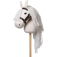 By ASTRUP Tête de cheval bâton - - Blanc - 40 cm - Pour enfants à partir de 3 ans - Intérieur