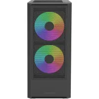Montech X2 Plus - Black (ATX, mATX, Mini-ITX), Boîtier PC, Noir